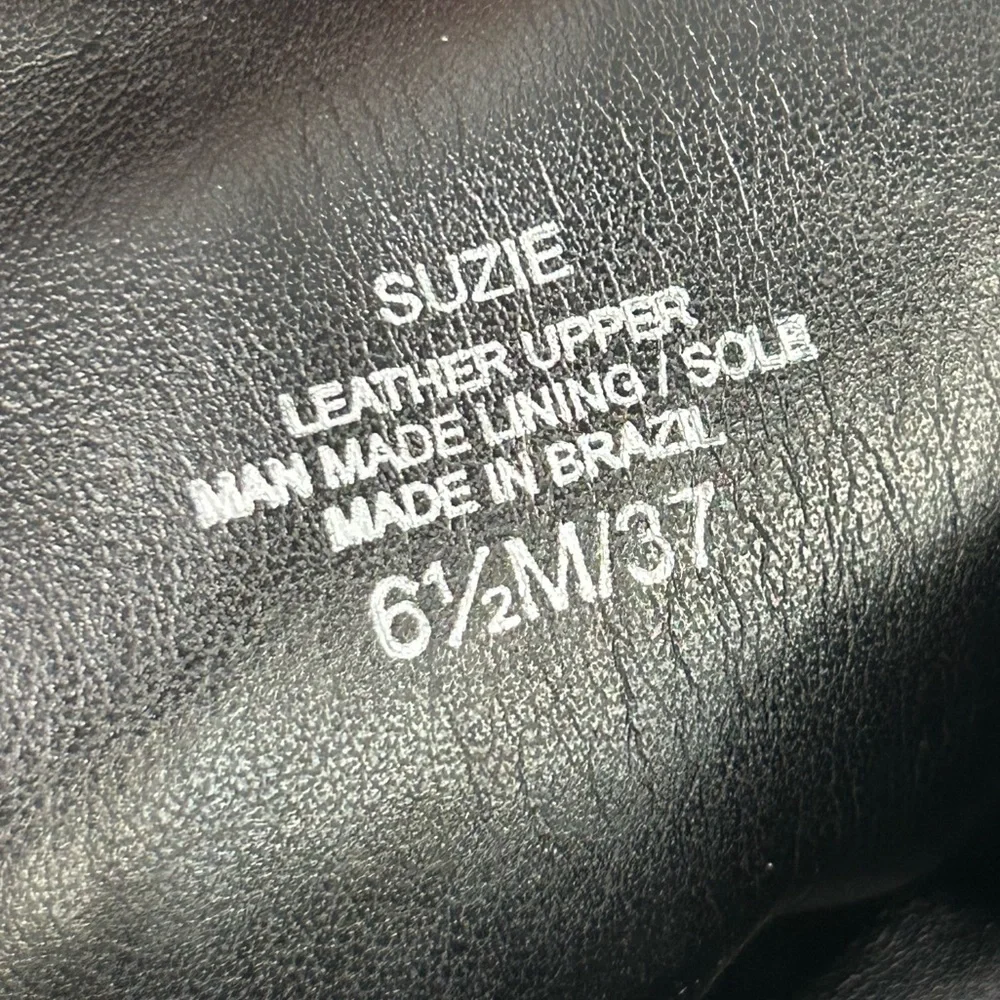 NWOB GB (Gianni Bini) Suzie Leather Lace-up Black Sole Chunky Heel Boot size 6.5 - Picture 7 of 8